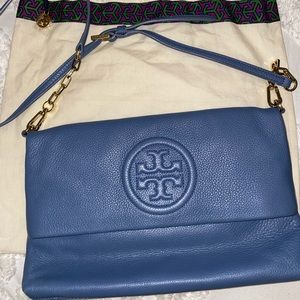 Tory Burch Blue Flap Crossbody Bag